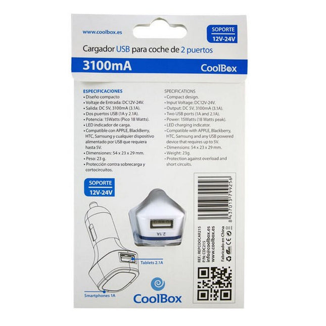 Chargeur de voiture CoolBox COO-CDC215