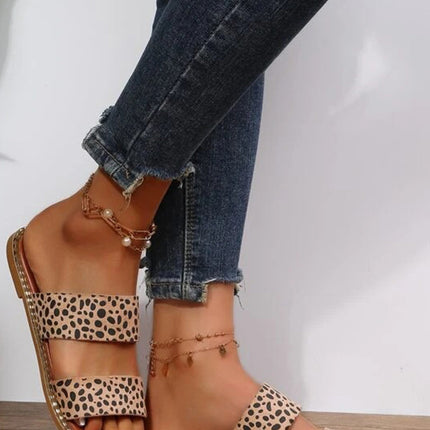 Double Strap Feline Flat Sandals