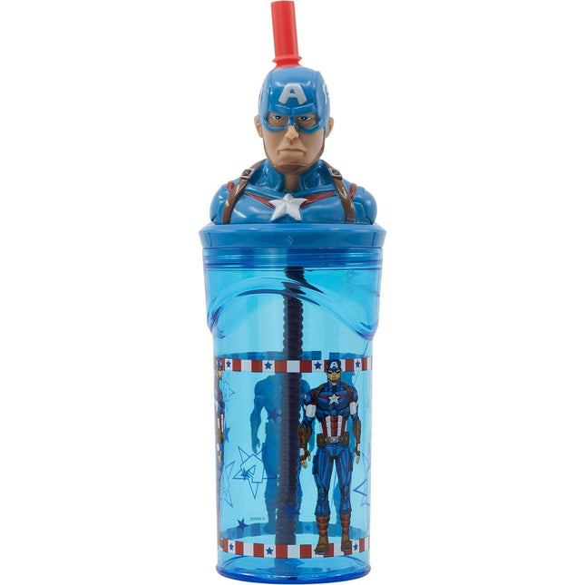 Cup with Straw Capitán América CZ11331 360 ml 3D