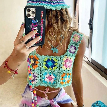 Pattern Colored Crochet Tops