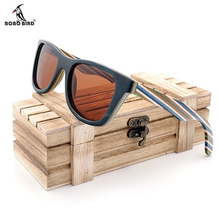 Natural Wooden Sunglasses Men bamboo Sun
