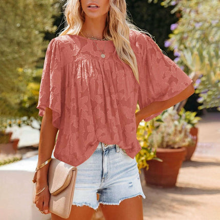 FlowerLace O-neck Style Top