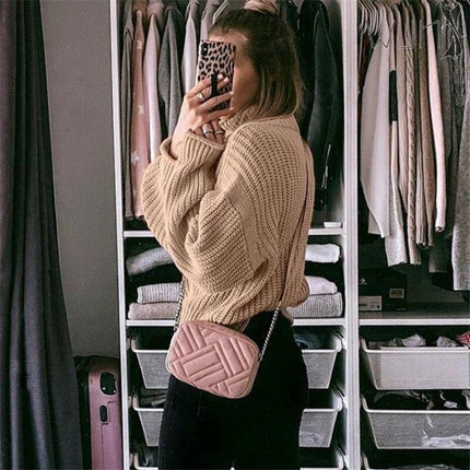 Winter Knitted Woman Sweaters Pullover Autumn Plus Size Casual Solid