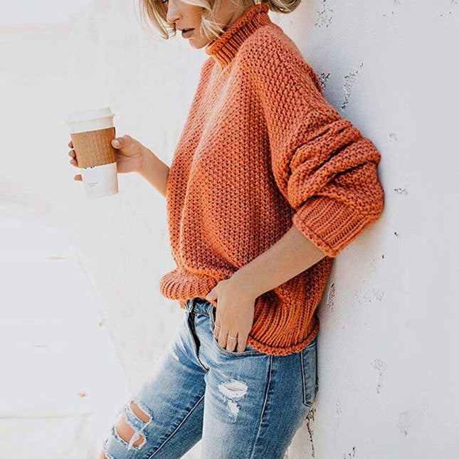 Long Sleeve Knitted Loose Pullover