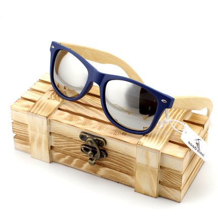 Men's Bamboo Wood Sunglasses in Vintage Style with