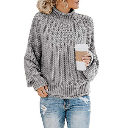 Women Turtleneck Long Sleeve Sweater