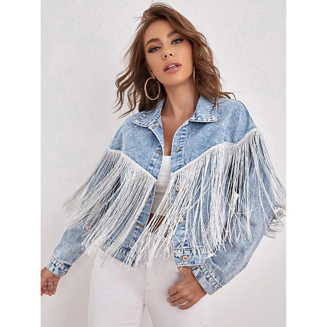Fringed Jackets Long Sleeves Coat Loose Outerwear