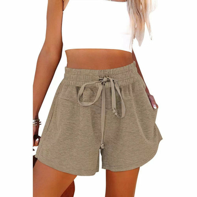 Casual Solid Color Shorts with Pockets
