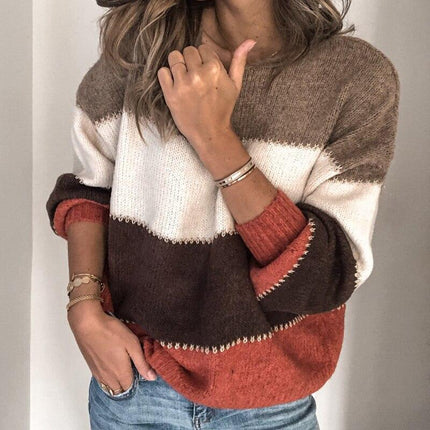 Patchwork Knitted Sweater