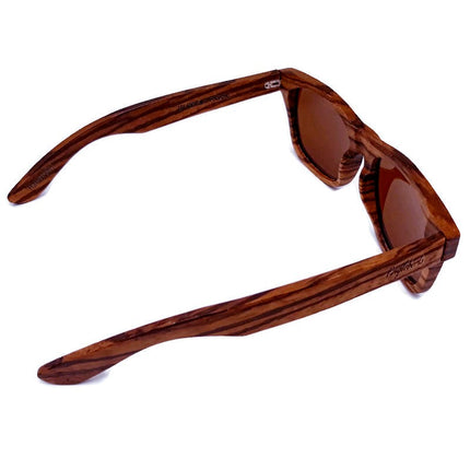 Zebrawood Full Frame Polarized Sunglasses with Case