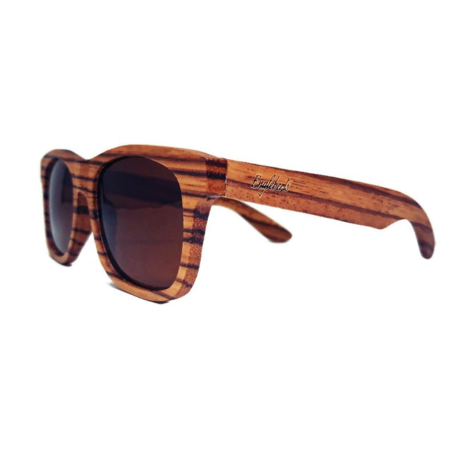 Zebrawood Full Frame Polarized Sunglasses with Case