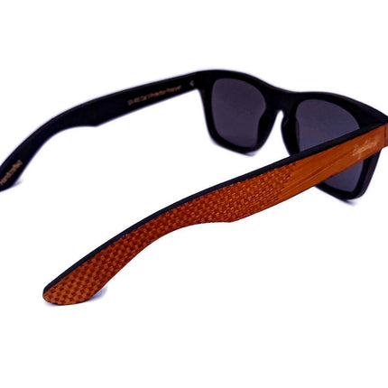 Red Stripe Two Tone Sunglasses, Engraved and Polarized