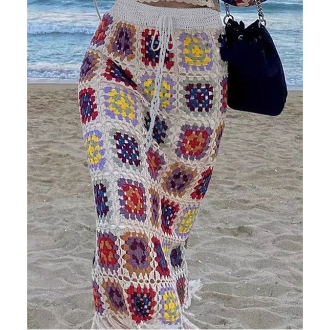 Classic Patchwork Design Long Skirts
