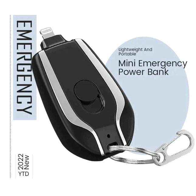 Emergency Key Chain Charger & Mini Power Bank.